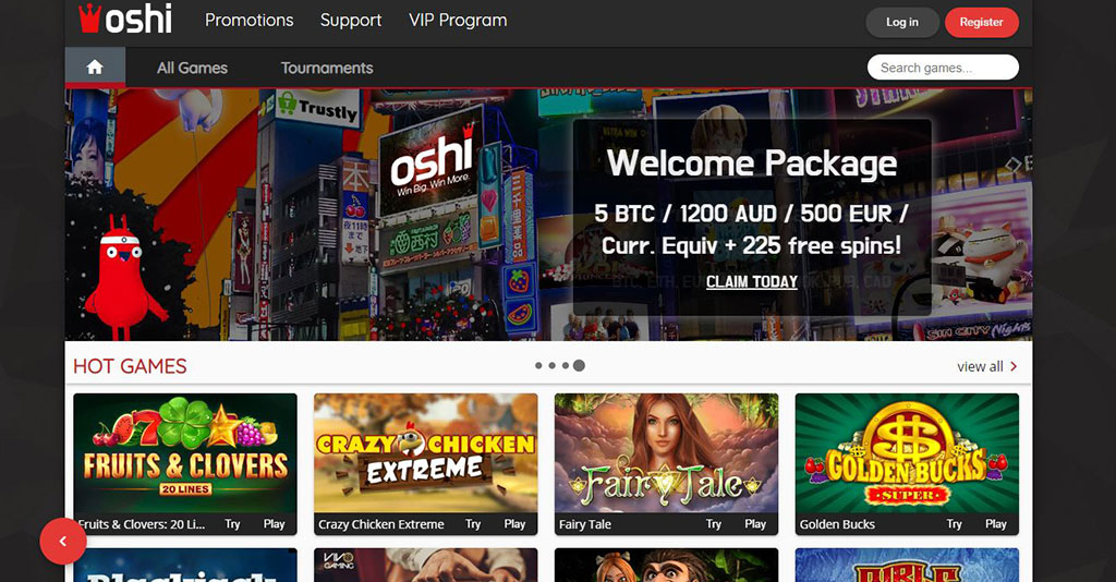Oshi Casino Screenshot