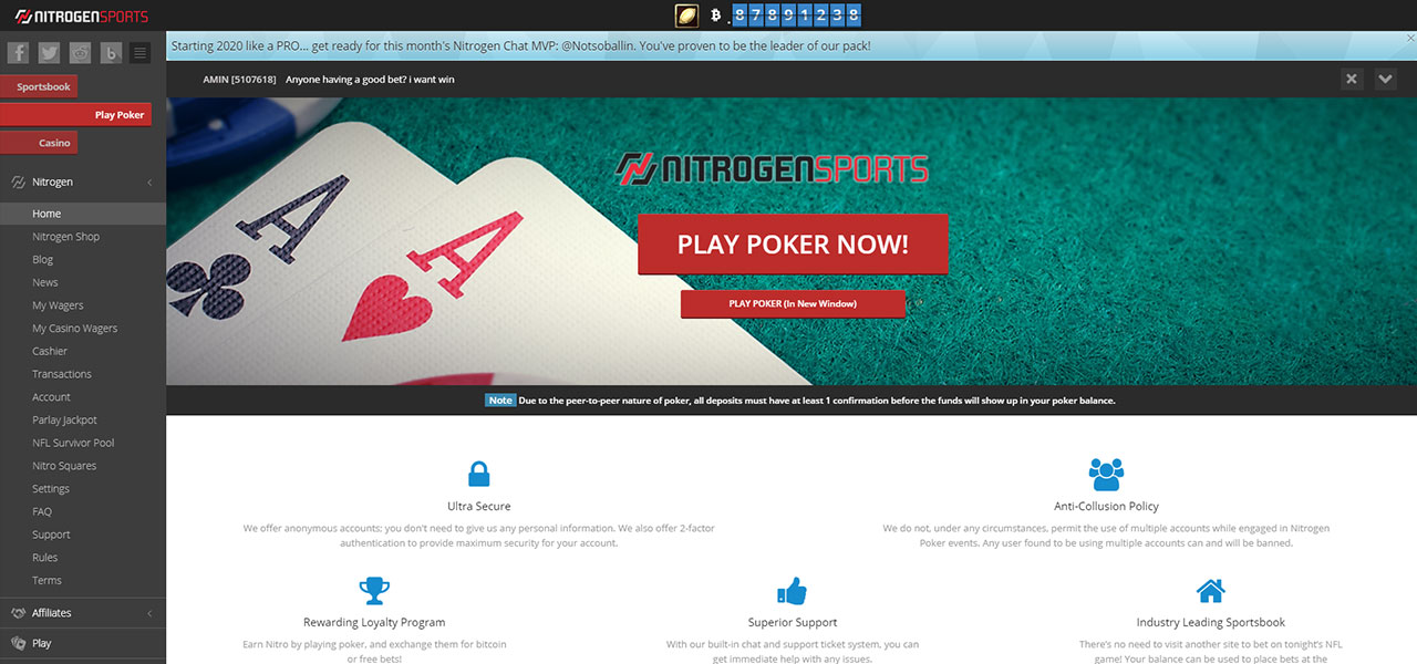 Nitrogen Sports Casino Screenshot