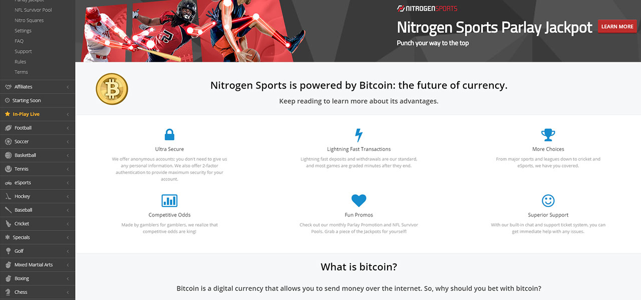 Nitrogen Sports Casino Screenshot
